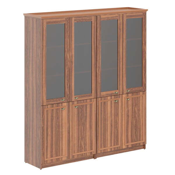 Шкаф высокий 2-х секционный комбинированный Raut RHC 180.2 1808x466x2023 (Орех Даллас)