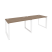 Рабочая станция на О-образном м/к Onix O.MO-RS-2.2.7 2360x720x750 (Тиквуд Темный/Белый Металл)