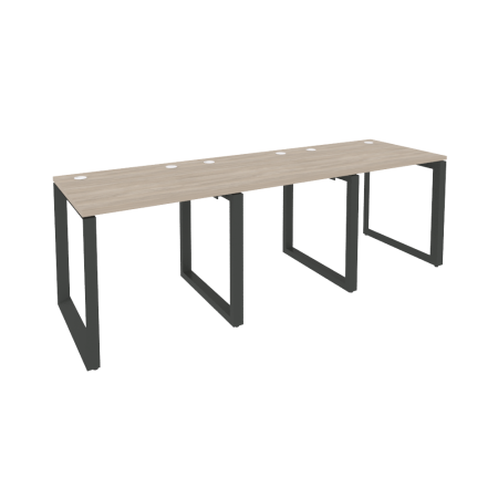 Рабочая станция на О-образном м/к Onix O.MO-RS-3.0.7 2340x720x750 (Дуб Аттик/Черный металл)