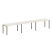 Рабочая станция на 3 раб. места Metal System Style БП.СМ-3.3 4200x720x750 (Дуб Наварра/Серый металл)