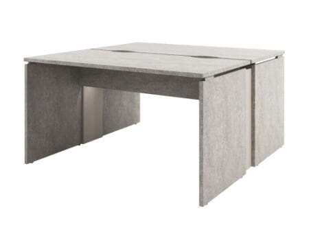 Стол-тандем письменный Solution D-24 1400x1432x750 (Бетон/КашемирБежевый)