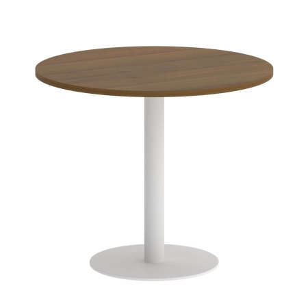 Стол круглый VR.SP-5-90.1 900x900x750 (Орех Гварнери/Белый Металл)
