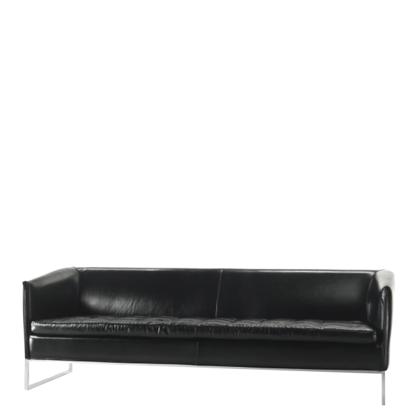 Диван офисный Лиз (С-16) 2-х местный (Черный)