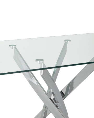 Стол обеденный Варна 120*80 стеклянный (Стол обеденный Варна прозрачный)