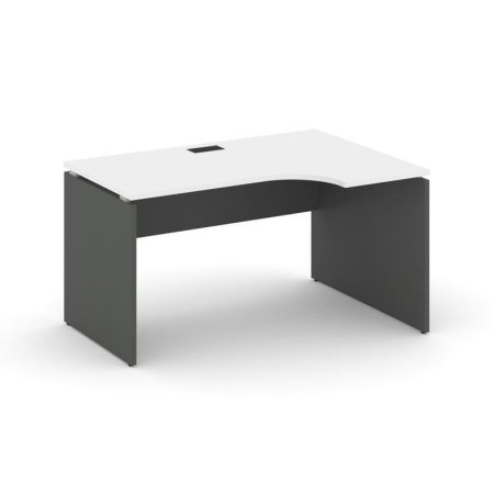 Стол рабочий эргономичный SN-D.SPA-011(R) (1380х700/980х750) (Белый/Антрацит)