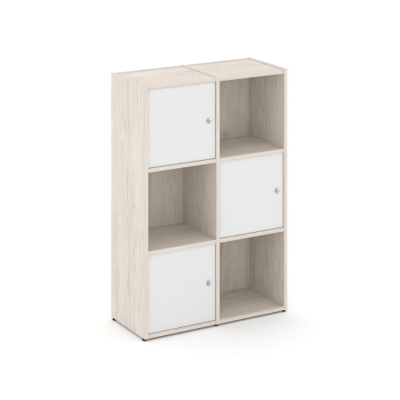 Стеллаж Locker Plus LK.K-002 798x350x1203 (Денвер Светлый | Белый)