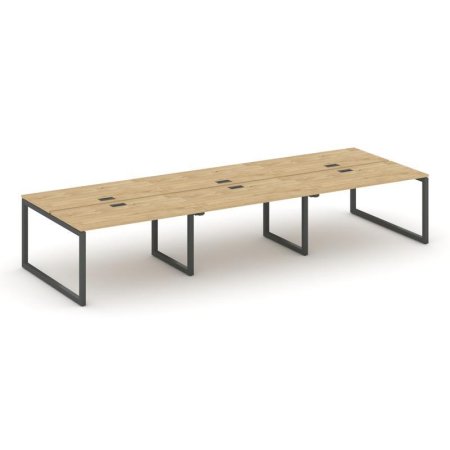 Рабочая станция 2-х сторонняя SN-5O.DRS-084 (4740х1632х750) (Тиквуд Светлый/Металл Антрацит)