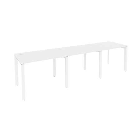 Рабочая станция на П-образном м/к Onix O.MP-RS-3.1.7 2940x720x750 (Белый Бриллиант/Белый Металл)