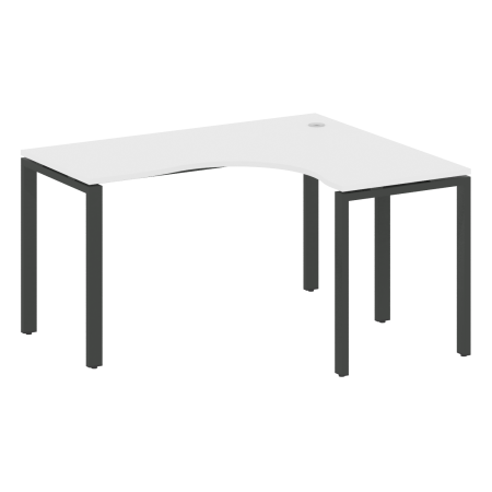 Стол криволинейный правый Metal System Style БП.СА-3 Пр 1400x1200x750 (Белый/Антрацит металл)