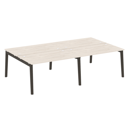 Рабочая станция на деревянных опорах Onix Wood OW.D.RS-4.3.8 2760x1635x750 (Денвер Светлый/Дуб Темный)