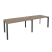 Рабочая станция на П-образном м/к Onix O.MP-RS-2.3.8 2760x800x750 (Тиквуд Темный/Белый Металл)