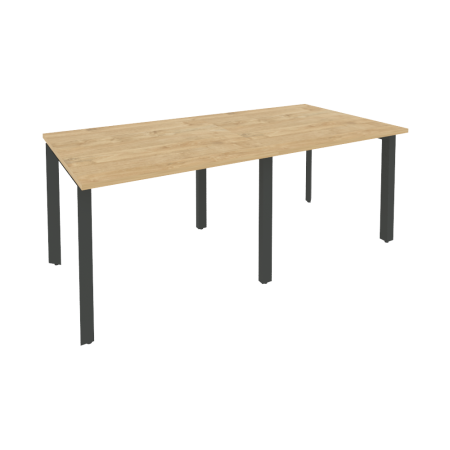 Стол переговорный Onix O.MP-PRG-2.1 1960x980x750 (Тиквуд Светлый/Черный металл)