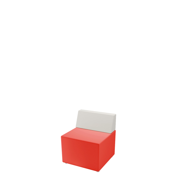 Кресло офисное Модуль (М-70) без подлокотников (Белый/красный)