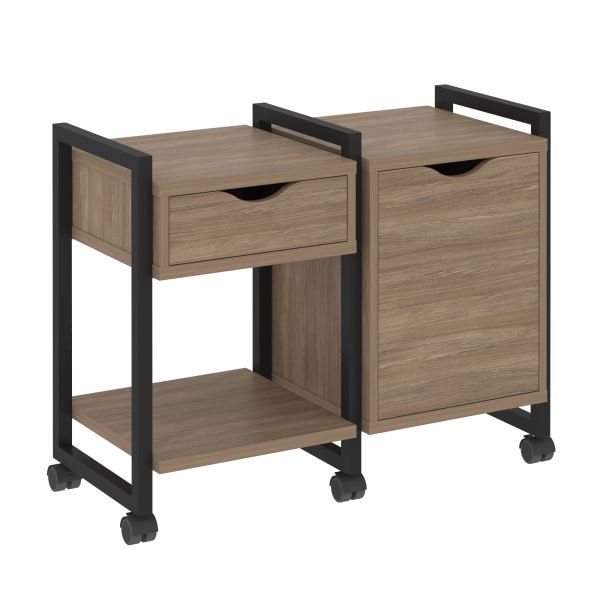 Тумба на колесных опорах наборная VR.L-TN-3.K 970x460x767 (Дуб Аризона/Черный металл)