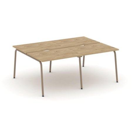 Рабочая станция 4 места ES.D.RS-4.1-VK (1960х1500х750) (Тиквуд Светлый/Металл Латте)