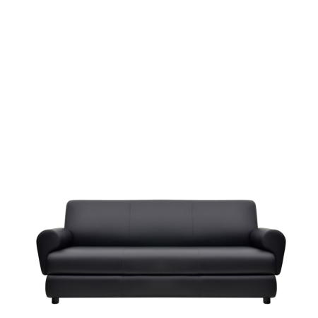 Диван офисный Берн (М-04) 3-х местный с подлокотниками (Черный)