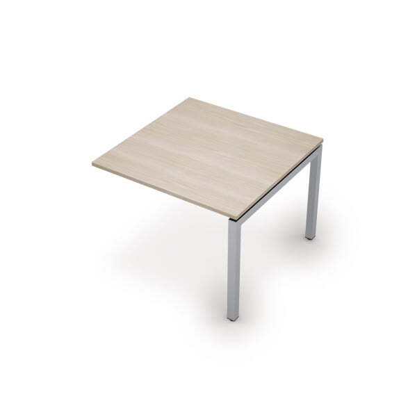 6МПК.501 Бенч-система для переговорных столов, конечный модуль (1000x1000x750) (Шамони светлый/Алюминий матовый)