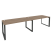 Рабочая станция на О-образном м/к Onix O.MO-RS-2.4.8 3160x800x750 (Тиквуд Темный/Белый Металл)