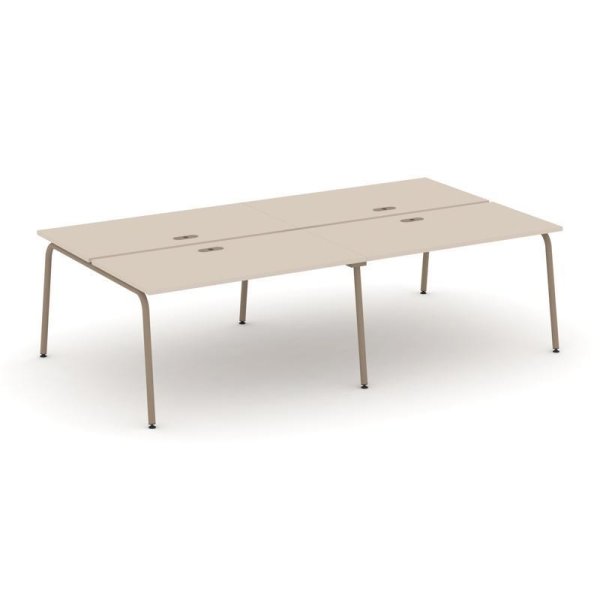 Рабочая станция 4 места ES.D.RS-4.3-LK (2760х1500х750) (Капучино/Металл Латте)