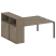 Рабочая станция с опорным шкафом-купе Metal System Style БП.РС-СШК-2.4 2010x1475x1098 (Дуб Наварра/Серый металл)