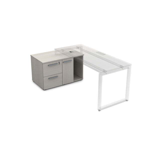 9Т.010 Тумба с двумя ящиками и дверкой (1000x600x620) (Ivory)