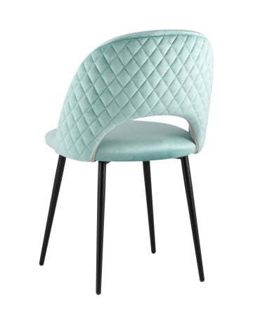 Стул Меган велюр с ромбами пыльно-голубой (Стул Меган пыльно-голубой)