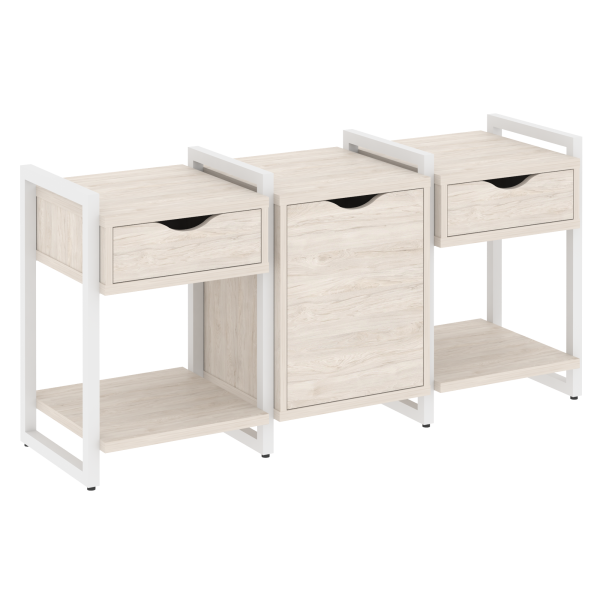 Тумба на регулируемых опорах наборная VR.L-TN-6.O 1440x460x719 (Денвер Светлый/Белый металл)