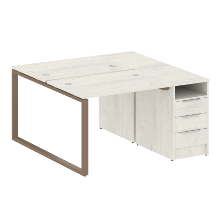 Рабочая станция Metal System Style БО.РС-СТП-2.1 1412x1475x750 (Дуб Наварра/Мокко металл)