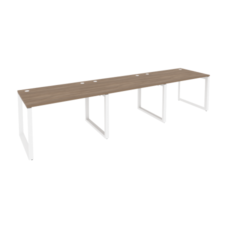 Рабочая станция на О-образном м/к Onix O.MO-RS-3.2.8 3540x800x750 (Дуб Аризона/Белый Металл)