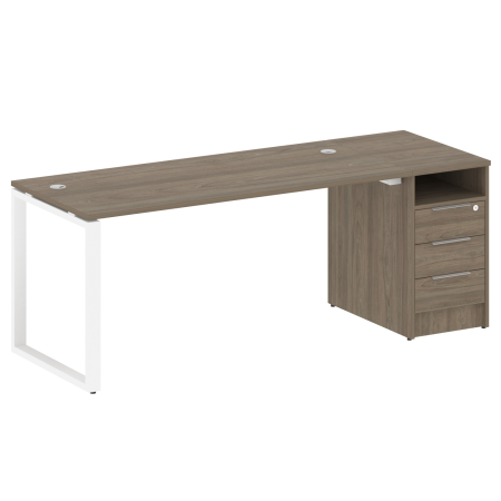 Рабочая станция Metal System Style БО.РС-СТП1.4 1812x720x750 (Вяз/Белый металл)