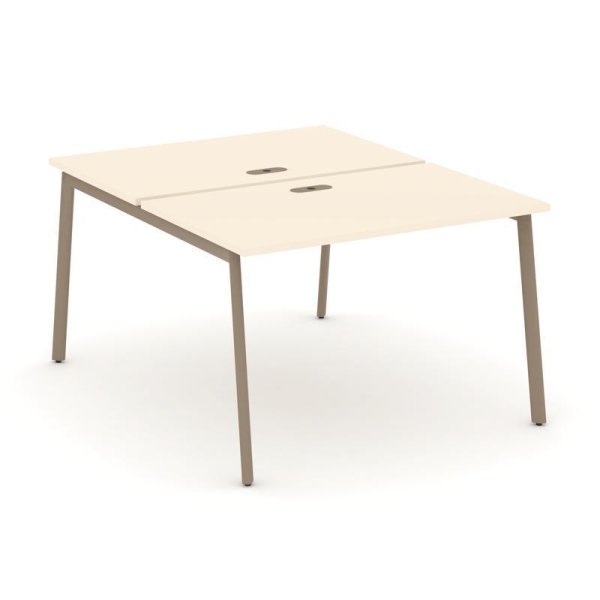 Рабочая станция 2 места ES.D.RS-2.2-LP (1180х1500х750) (Сатин/Металл Латте)