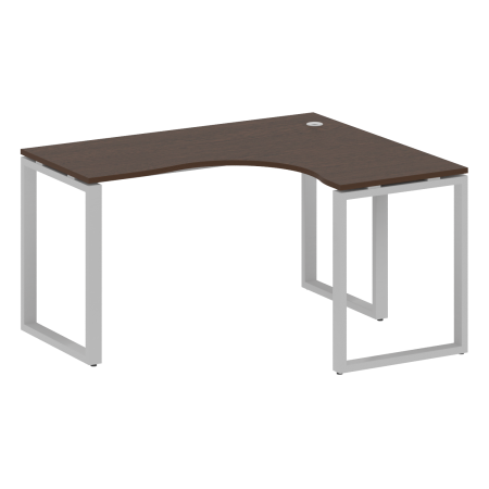 Стол криволинейный правый Metal System Style БО.СА-3 Пр 1400x1200x750 (Венге Цаво/Серый металл)