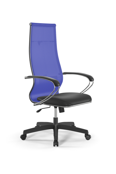 Кресло для руководителя Метта Sit 10 B1-163K - T+Extra /Km00/Wm12/K1cL(M09.B02.G15.W01) (Васильковый | Черный)