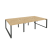 Рабочая станция на О-образном м/к Onix O.MO-D.RS-6.1.8 2940x1635x750 (Тиквуд Темный/Белый Металл)