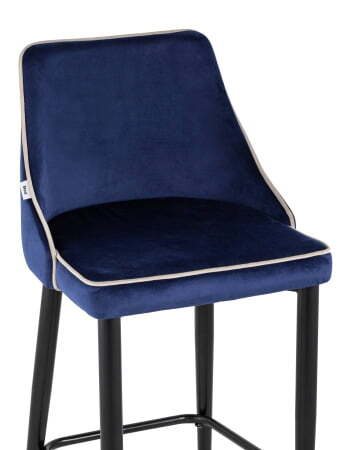 Стул полубарный Коби велюр синий (Стул полубарный Коби синий)