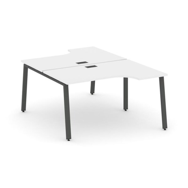 Рабочая станция эргономичная SN-6A.DRPA-002 (1580х1232/1992х750) (Белый/Металл Антрацит)