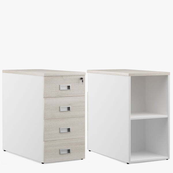 Тумба приставная, 4 ящика Tess TES28431121 (Светлый дуб)