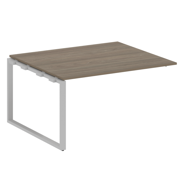 Проходной наборный элемент переговорного стола Metal System Style БО.ППРГ-3 1400x1235x750 (Вяз/Серый металл)