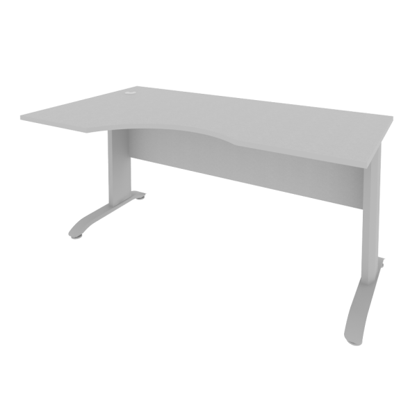 Стол криволинейный левый Riva ПЛ.СА-1 Л 1600x900x750 (Серый/Металлик)