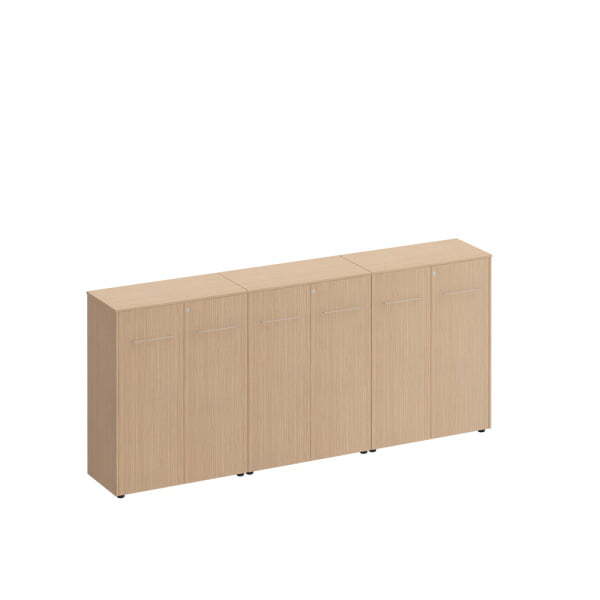Шкаф комбинированный средний (закрытый + закрытый + закрытый) Reventon МЕ 337 2740x460x1200 (Зебрано песочный)