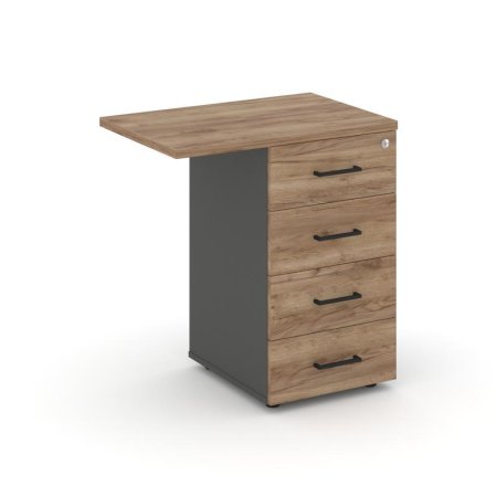 Тумба приставная SN.TPP-002 (416/700х460х750) (Антрацит/Дуб Табак)