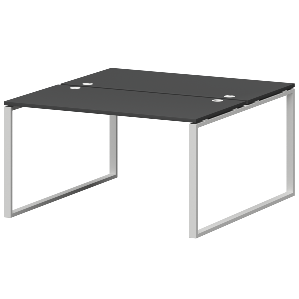 Бенч двойной на металлокаркасе Смарт СМС2-О-10К.149.Пр25 1000x1496x750 (Графит/Белый)