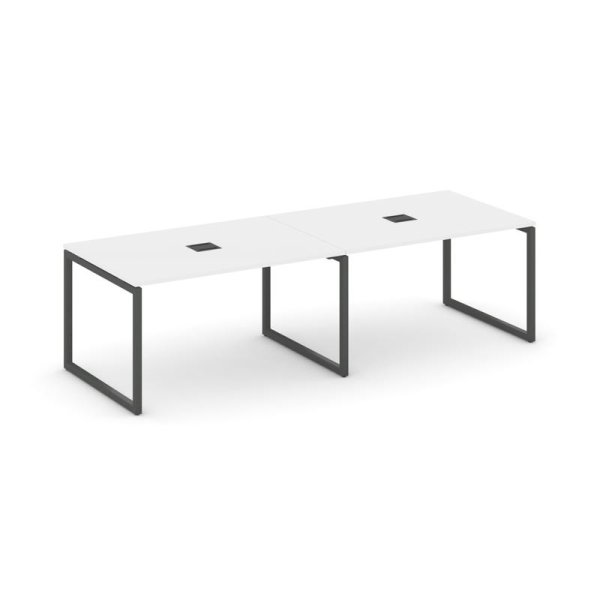Стол переговорный SN-4O.SPRG-011 (1960х980х750) (Белый/Металл Антрацит)