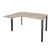 Стол эргономичный левый на П-образном м/к Onix O.MP-SA-3L 1380x1180x750 (Тиквуд Темный/Белый Металл)