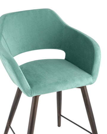 Стул полубарный Саймон велюр морской (Стул полубарный Саймон морской)