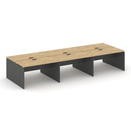 Рабочая станция 2-х сторонняя SN-D.DRS-064 (4740х1232х750) (Тиквуд Светлый/Антрацит)