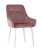 Стул Диана велюр пыльно-розовый ножки белые (Стул Диана пыльно розовый)