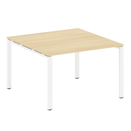 Переговорный стол 1 столешница Metal System Style БП.ПРГ-1.2 1200x1235x750 (Акация/Белый металл)