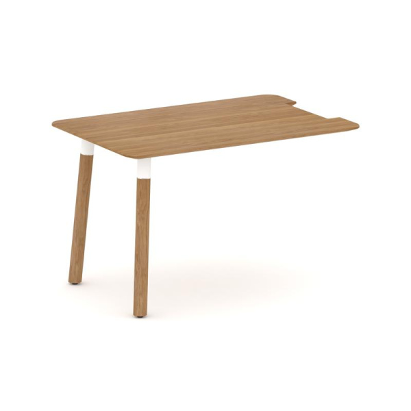 Брифинг-приставка Fresco FR.BR-12 (1200x800x725) (Дуб Светлый-Металл Белый-Металл Белый |)