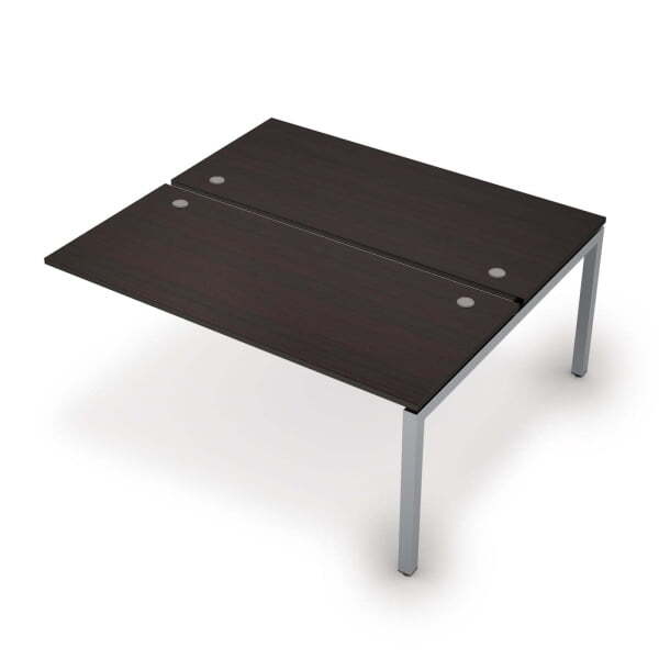 6МБК.5274 Бенч-система на 2 рабочих места, конечный модуль (1600x1435x750) (Венге/Алюминий матовый)